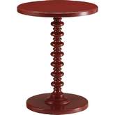 Acton End Table in Red Finish