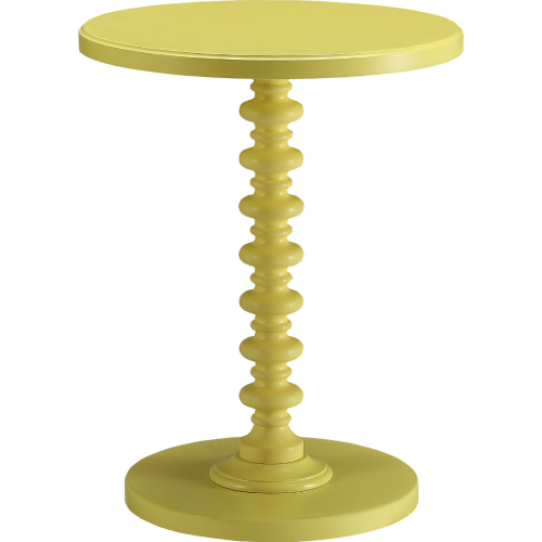 Acton End Table in Yellow Finish