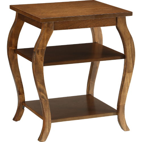 Becci End Table in Walnut Finish Wood