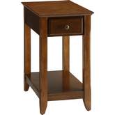 Bertie End Table in Walnut Finish Wood