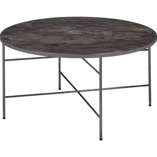 Bage Coffee Table in Marble & Black Nickel