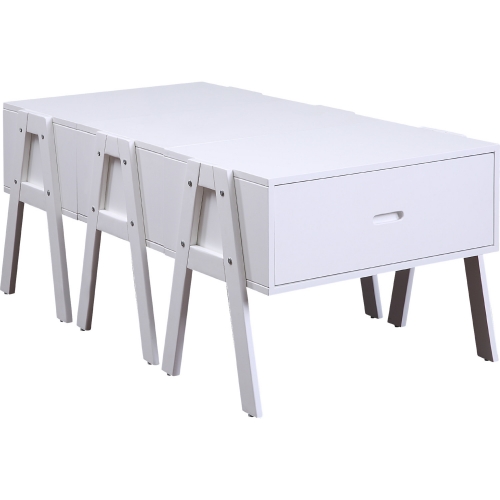 Lonny Coffee Table (Convertible) in White