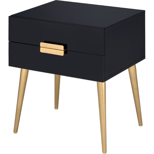 Denvor End Table in Black & Gold Metal