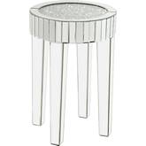 Ornat End Table in Mirror & Faux Diamonds