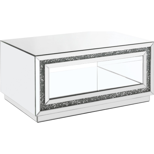 Noralie Coffee Table in Mirror & Faux Diamonds