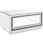 Noralie Coffee Table in Mirror & Faux Diamonds