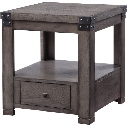 Melville End Table in Ash Gray