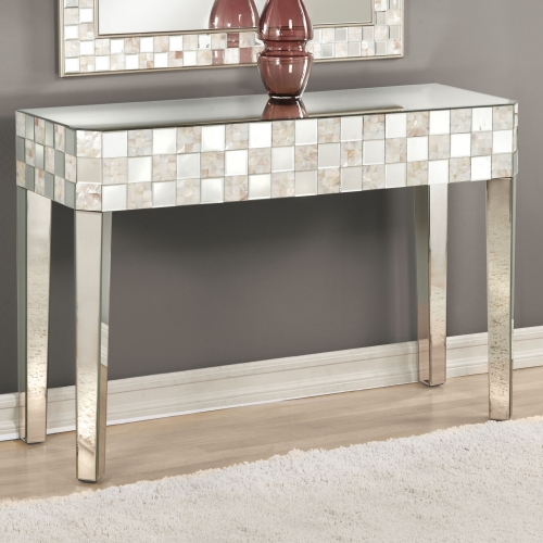 Nasa Console Table in Mirror & Pearl