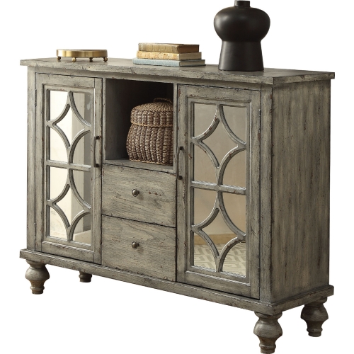 Velika 2 Door & 2 Drawer Console Table in Weathered Gray