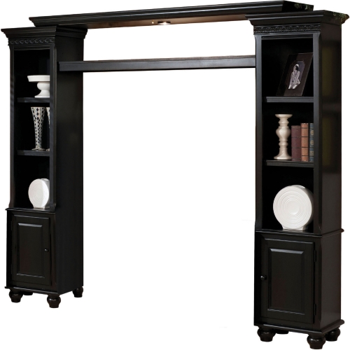 Ferla Entertainment Center Piers & Bridge in Black