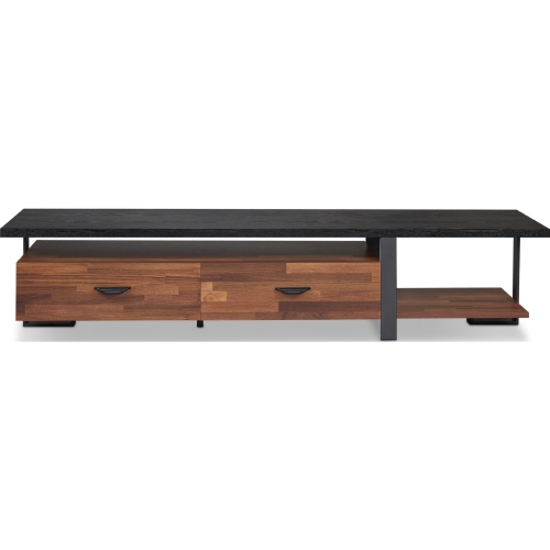 Elling 67" TV Stand in Walnut & Black