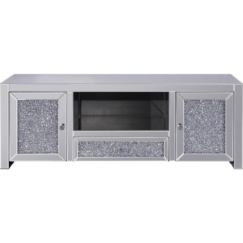 Noralie 59" TV Stand in Mirror & Faux Diamonds