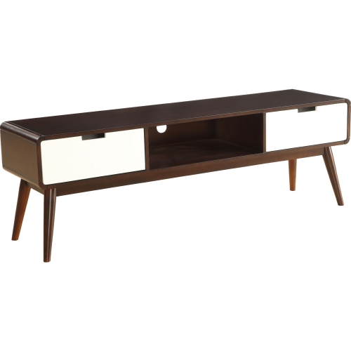 Christa 59" TV Stand in Espresso & White