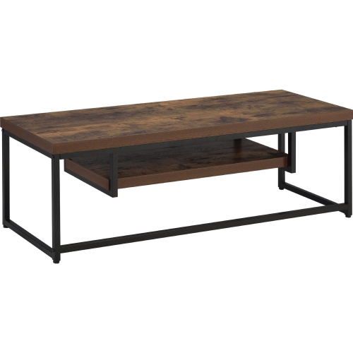 Bob 47" TV Stand in Weathered Oak & Black Metal