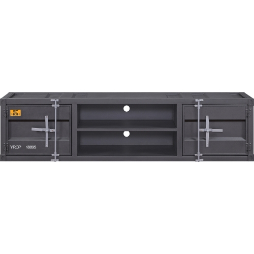 Cargo 73" TV Stand in Gunmetal Metal