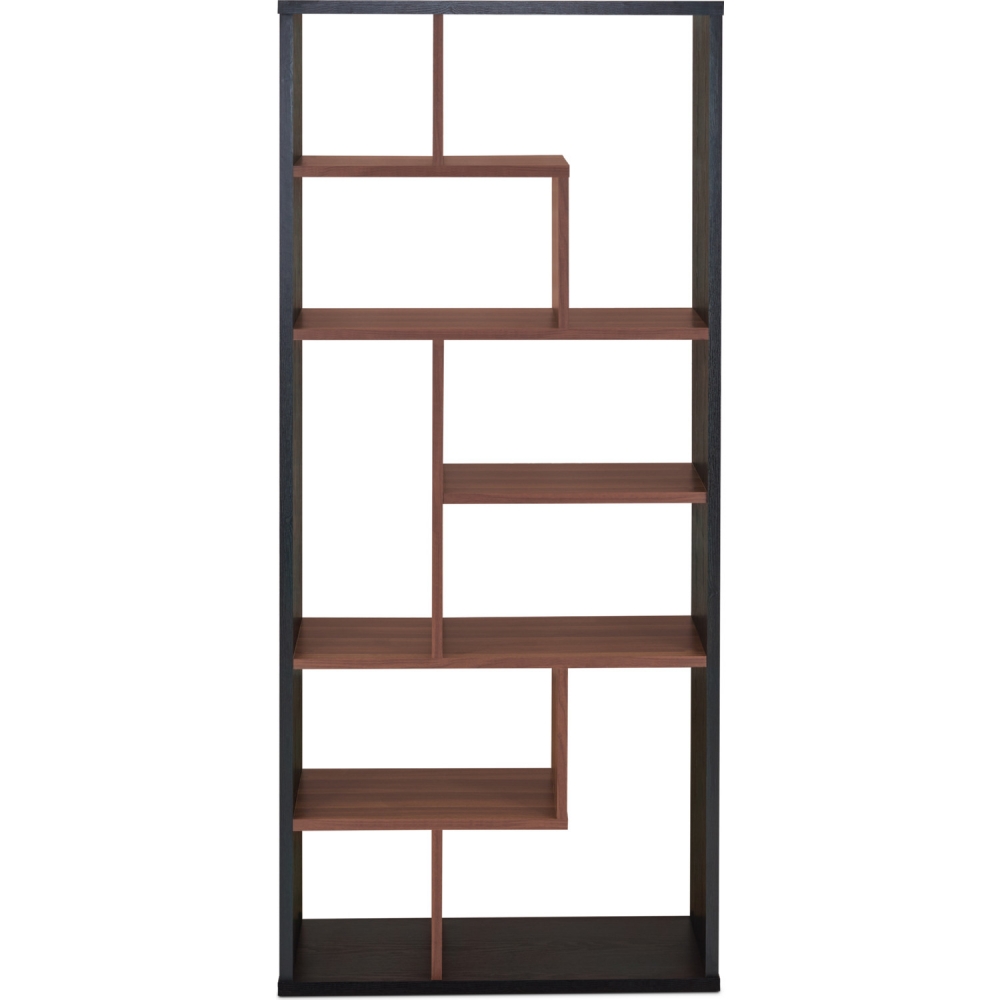 Acme 92358 Mileta II Bookcase in Black & Walnut