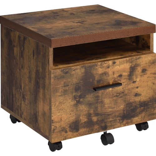 Bob File Cabinet in Weathered Oak Finish Wood