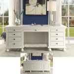 Gustave Executive Desk in Cream