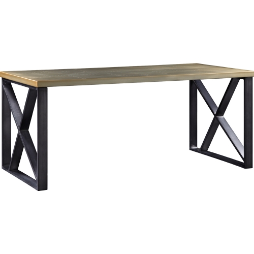 Jennavieve Desk in Gold Aluminum