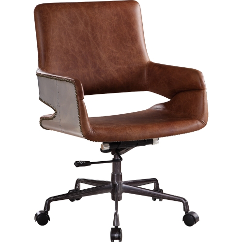 Kamau Office Chair in Vintage Cocoa Top Grain Leather