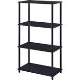 Nypho Bookcase in Black Finish