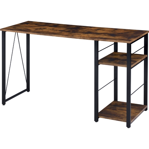 Vadna Writing Desk in Weathered Oak & Black Finish