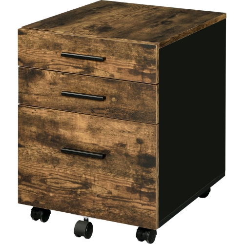 Abner File Cabinet in Weathered Oak Wood