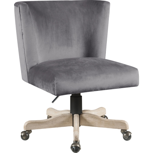 Cliasca Office Chair in Gray Velvet