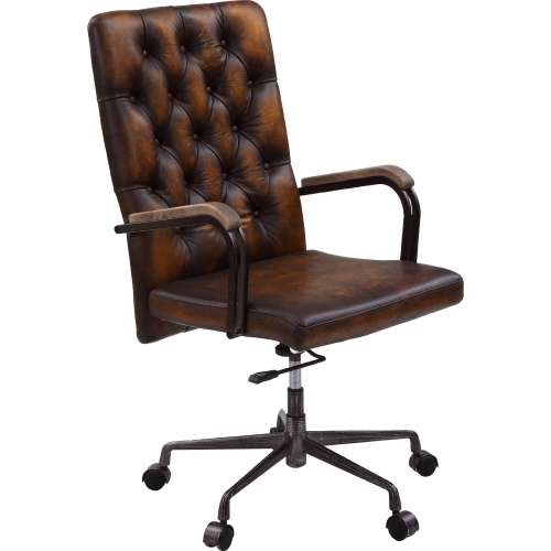 Noknas Office Chair in Brown Leather