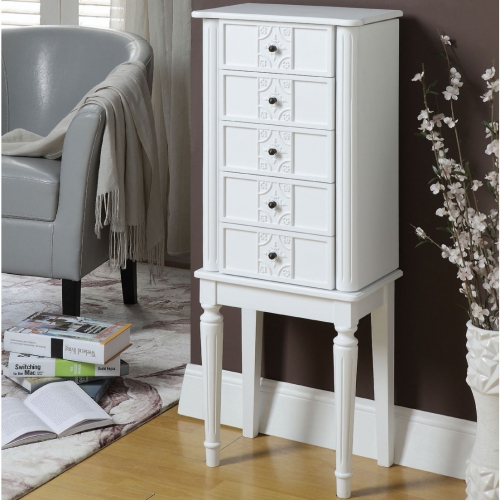 Tammy Jewelry Armoire in White