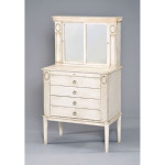 Leven Jewelry Armoire in Antique White