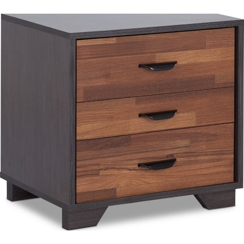 Eloy Nightstand in Walnut & Espresso