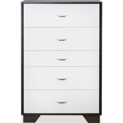 Eloy Chest in White & Espresso