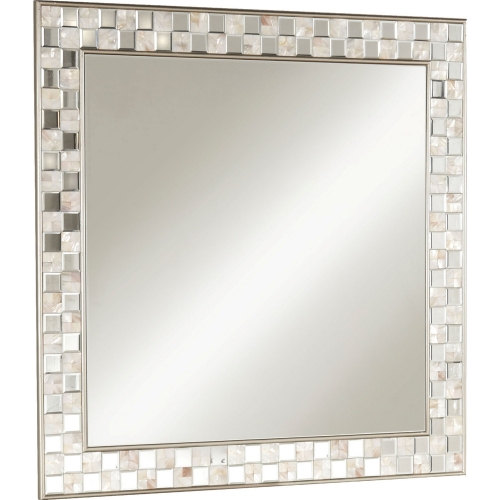 Nasa Accent Mirror in Mirror & Pearl