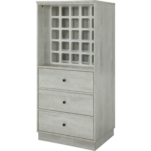 Wiesta Wine Cabinet in Antique White Finish Wood