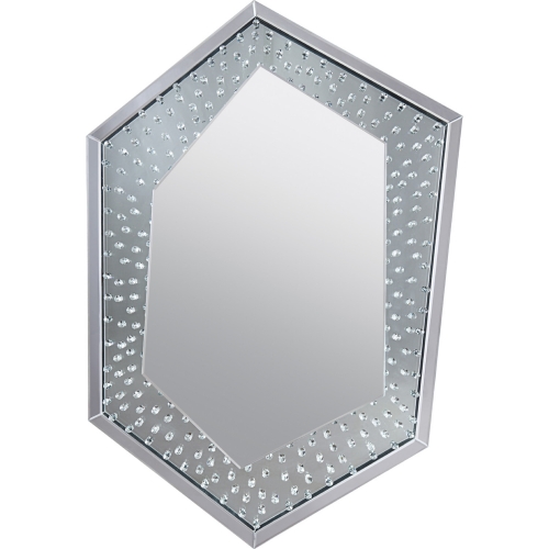 Nysa Hexagonal Wall Decor in Mirror & Faux Crystals