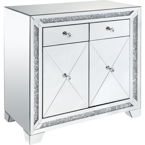 Noralie Console Table in Mirror & Faux Diamond