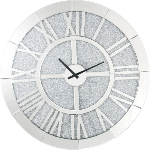 Nowles Wall Clock in Mirrored