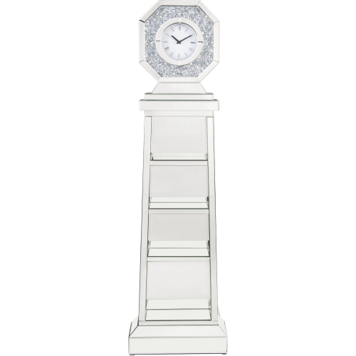 Noralie Grandfather Clock in Mirror & Faux Diamonds