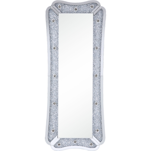 Noralie Floor Mirror in Mirror & Faux Diamonds