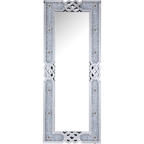 Noralie Floor Mirror in Mirror & Faux Diamonds