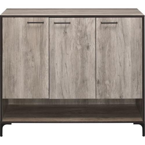 Pavati Cabinet in Rustic Gray Oak Finish Wood