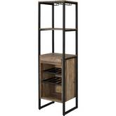 Narik Wine Rack in Weathered Oak & Metal