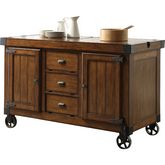 Kabili Kitchen Cart in Antique Tobacco Finish