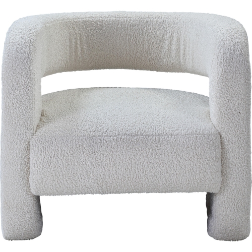 Yitua Accent Chair in White Teddy Sherpa