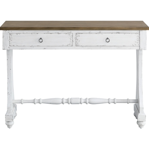 Carminda Console Table in Wood & Antique White Finish