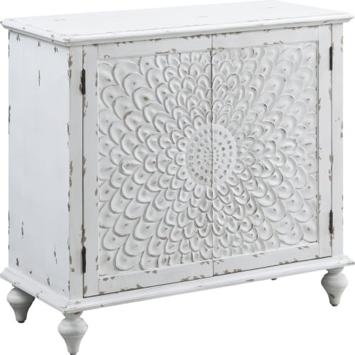 Daray Accent Cabinet in Antique White Finish