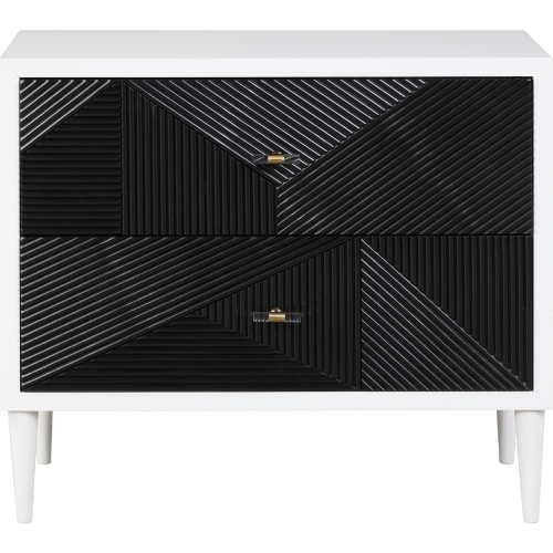 Dubni Side Table in Black & White