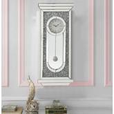 Noralie Wall Clock in Mirror & Faux Diamonds