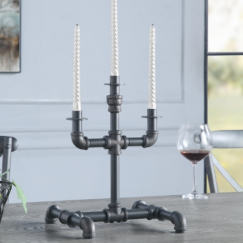 Brantley Candleholder in Sandy Gray Metal